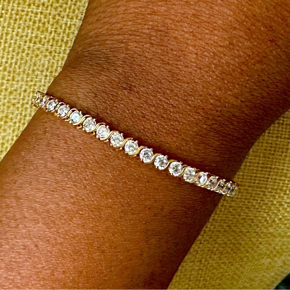 Tennis Bracelet 10K Gold - Picture 1 of 4